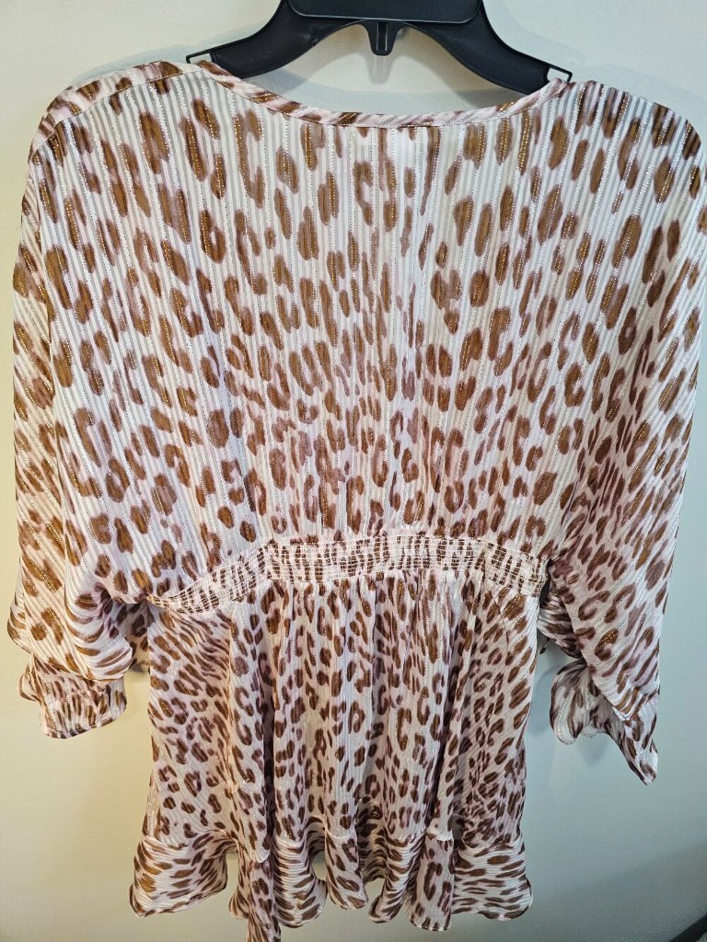 Venus Classic Cheetah Print Kimono Top Sz M - Picture 2 of 5
